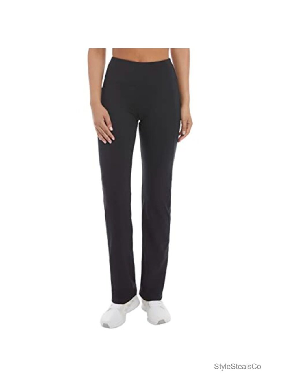 Slim Flare Yoga Pants High Rise 31" Inseam 2 Pockets Polyester Spandex